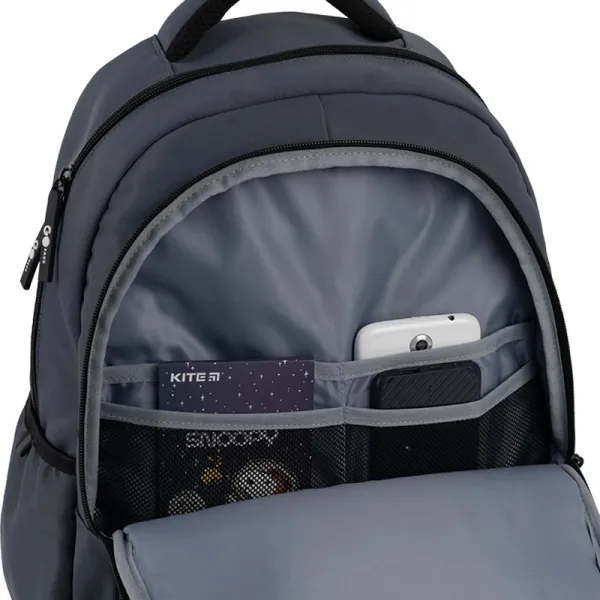Рюкзак шкільний підлітковий GoPack Education Teens 184 темно-сірий (GO26-184L-4) - Фото 13