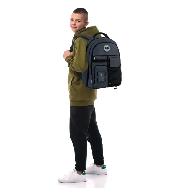 Рюкзак шкільний підлітковий GoPack Education Teens 184 темно-сірий (GO26-184L-4) - Фото 17