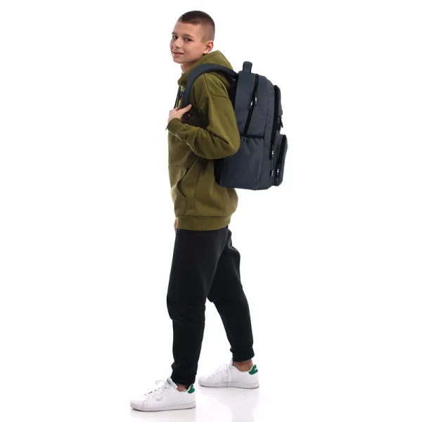 Рюкзак шкільний підлітковий GoPack Education Teens 184 темно-сірий (GO26-184L-4) - Фото 20