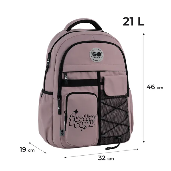 Рюкзак шкільний підлітковий GoPack Education Teens 184 рожевий (GO26-184L-1) - Фото 1