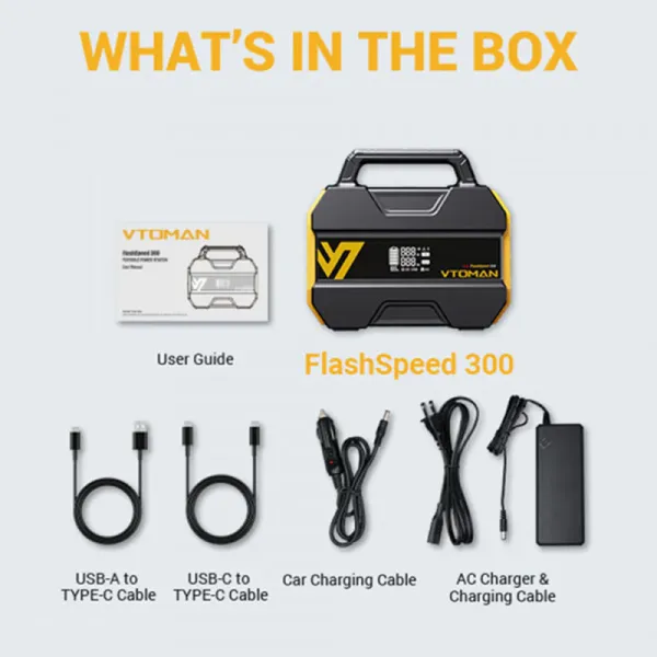 Станция зарядная 300Вт (230 Вт/ч) LiFePo4, MPPT, DC/PD in Vtoman (FlashSpeed 300) - Фото 5