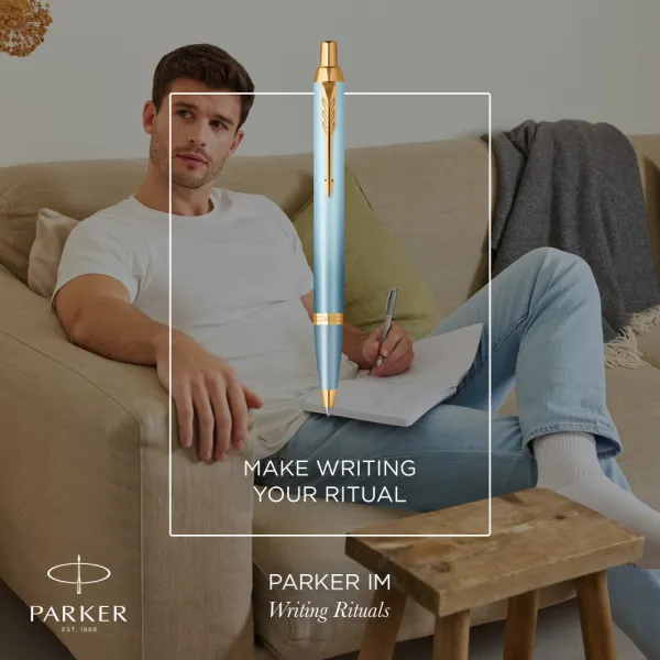 Ручка шариковая Parker IM 17 Rituals Turquoise Green GT BP + Пакет Parker Rituals (29 132) - Фото 1