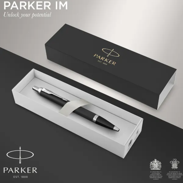 Ручка шариковая Parker IM 17 Matte Black CT BP (26 132) - Фото 3