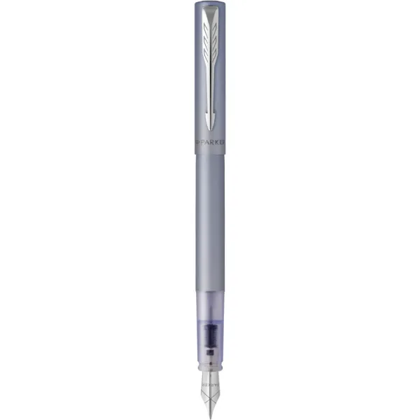 Ручка перьевая Parker VECTOR 17 XL Metallic Silver Blue CT  FP M (06 112) - Фото 4
