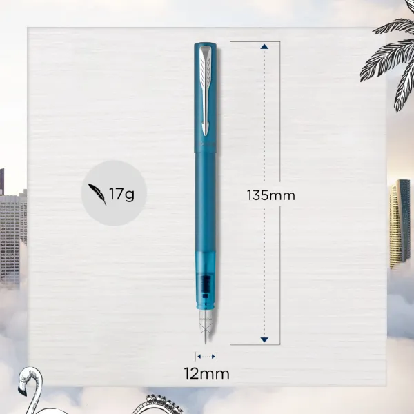 Ручка перьевая Parker VECTOR 17 XL Metallic Teal CT  FP M (06 212) - Фото 1