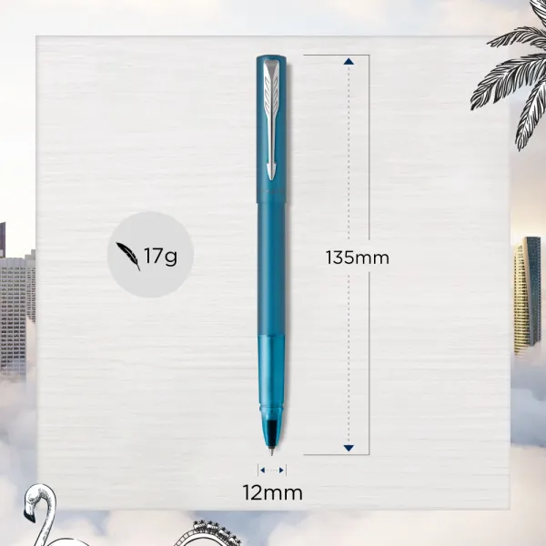 Ручка-роллер Parker VECTOR 17 XL Metallic Teal CT  RB (06 222) - Фото 3