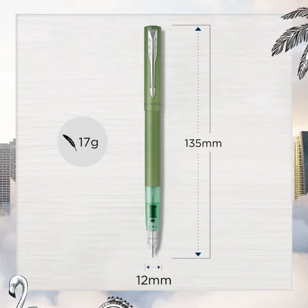 Ручка перьевая Parker VECTOR 17 XL Metallic Green CT  FP M (06 312) - Фото 5