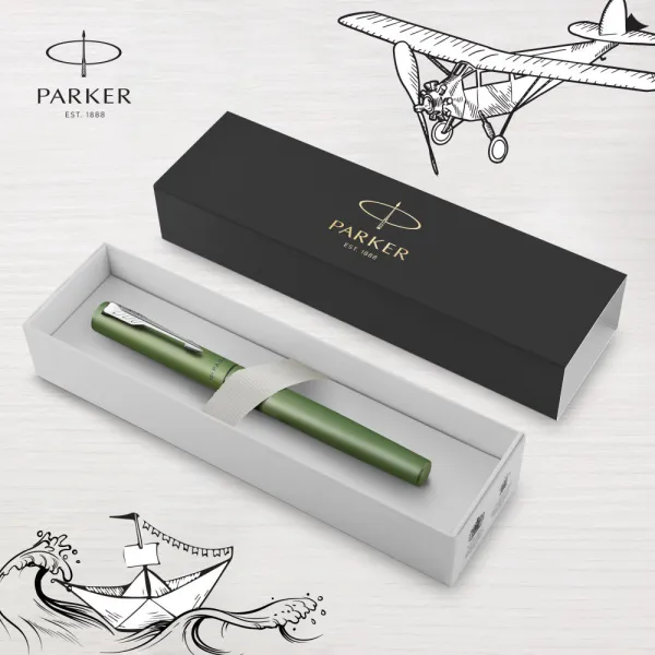 Ручка перьевая Parker VECTOR 17 XL Metallic Green CT  FP M (06 312) - Фото 6