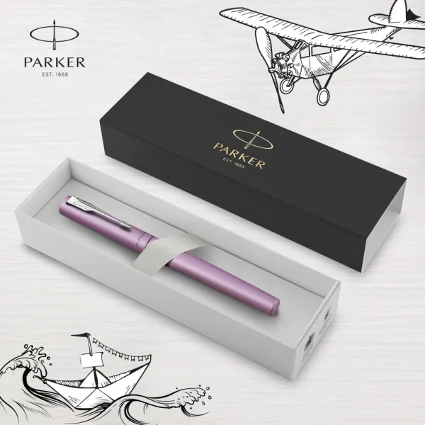 Ручка перьевая Parker VECTOR 17 XL Metallic Lilac CT  FP M (06 412) - Фото 4