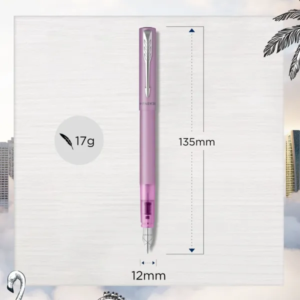 Ручка перьевая Parker VECTOR 17 XL Metallic Lilac CT  FP M (06 412) - Фото 5