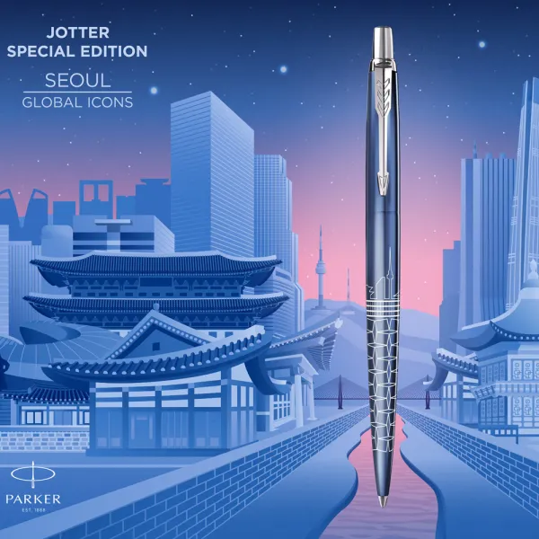 Ручка шариковая Parker JOTTER 17 SE Seoul Blue CT BP (19 032_SEL) - Фото 3