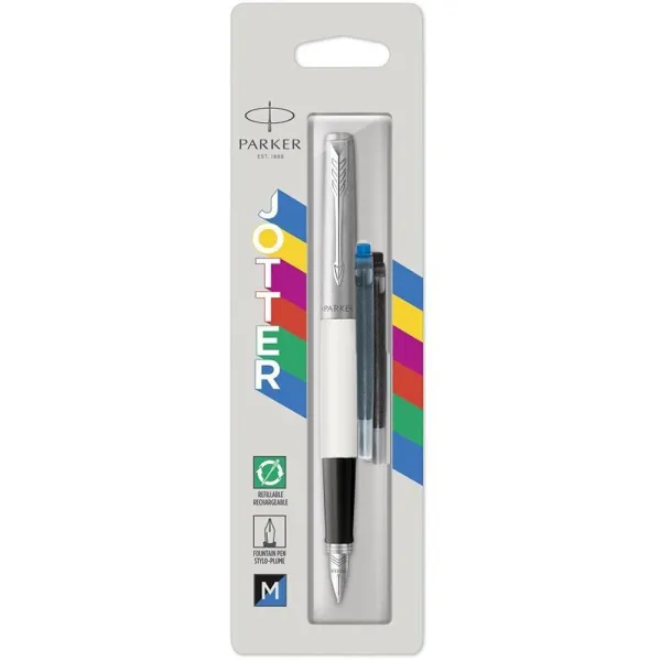 Ручка перьевая Parker JOTTER 17 Originals White CT  FP M блистер (15 016) - Фото 5
