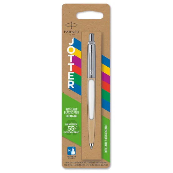 Ручка шариковая Parker JOTTER 17 Originals White CT BP блистер (15 036) - Фото 1