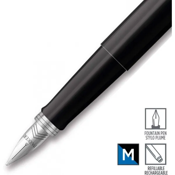 Ручка перьевая Parker JOTTER 17 Originals Black CT  FP M блистер (15 616) - Фото 2