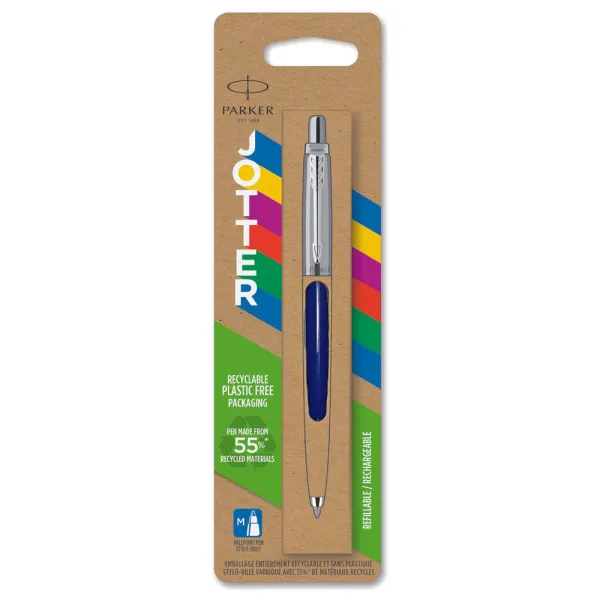 Ручка шариковая Parker JOTTER 17 Originals Navy Blue CT BP блистер (15 836) - Фото 4