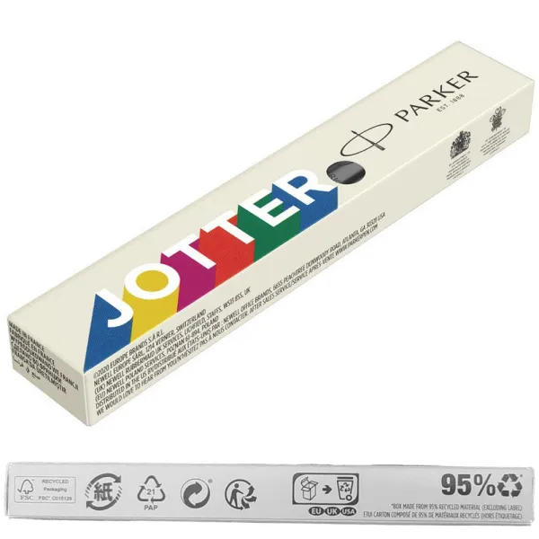 Ручка перова Parker JOTTER 17 Originals Black CT FP F в Eco упаковці (15 611e) - Фото 2