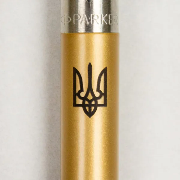 Ручка шариковая Parker JOTTER 17 XL UKRAINE Matt Gold CT BP Тризуб (13432_T001b) - Фото 3