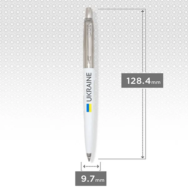 Ручка шариковая Parker JOTTER 17 Originals UKRAINE White CT BP Флаг + Ukraine (15032_T1403u) - Фото 2