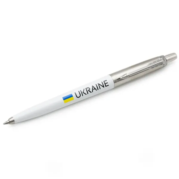 Ручка шариковая Parker JOTTER 17 Originals UKRAINE White CT BP Флаг + Ukraine (15032_T1403u) - Фото 5