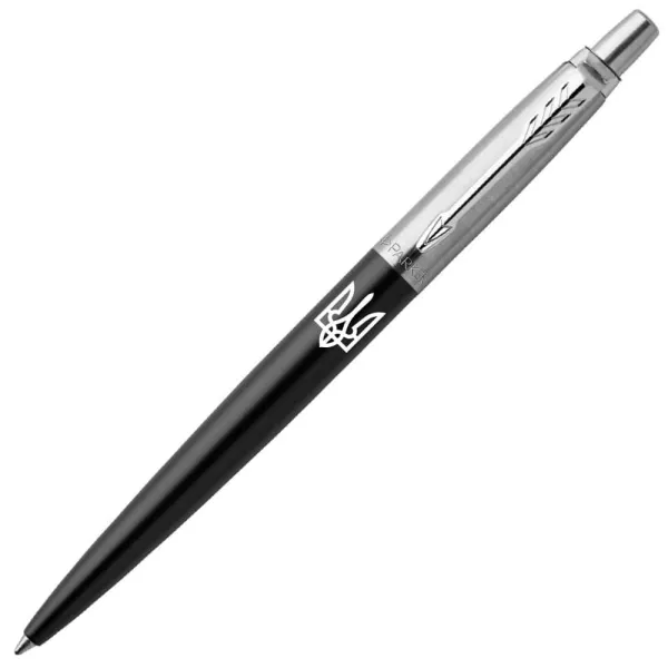 Ручка шариковая Parker JOTTER 17 UKRAINE Bond Street Black CT BP Тризуб (16232_T001w) - Фото 2