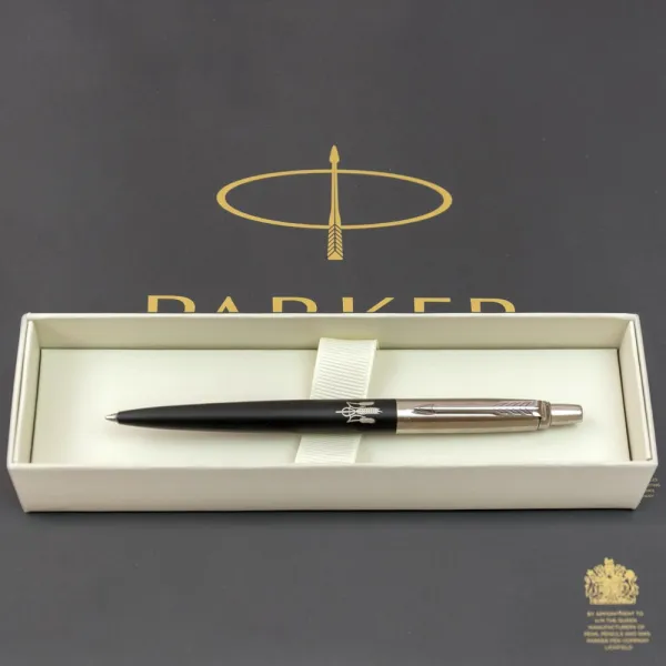 Ручка шариковая Parker JOTTER 17 UKRAINE Bond Street Black CT BP Тризуб из колосков (16232_T059w) - Фото 5