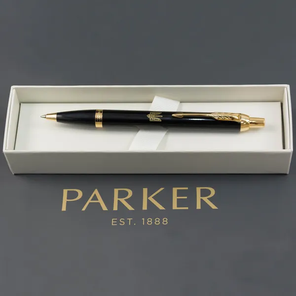 Ручка шариковая Parker IM 17 UKRAINE Black GT BP Тризуб прозрачный (22032_T010y) - Фото 2