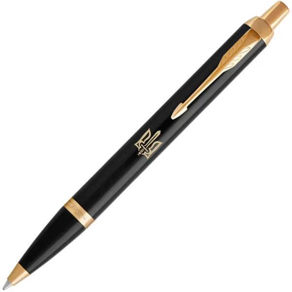 Ручка шариковая Parker IM 17 UKRAINE Black GT BP Тизуб ОУН (22032_T030y) - Фото 1