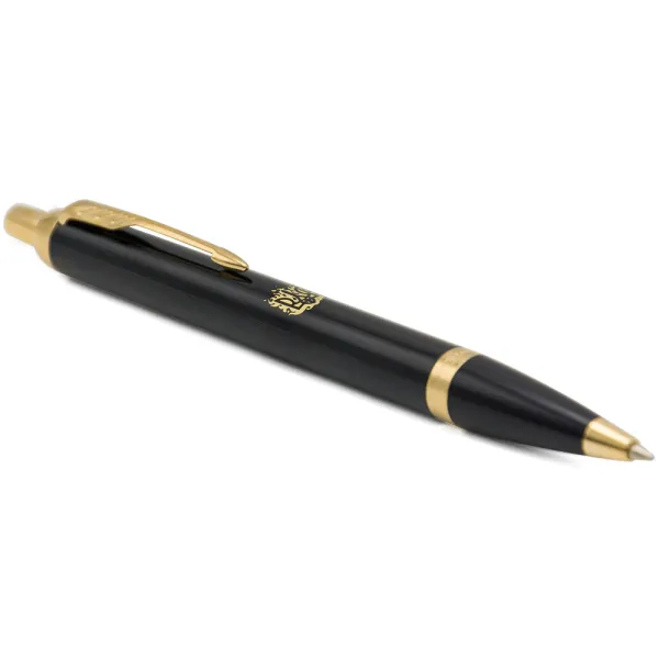 Ручка шариковая Parker IM 17 UKRAINE Black GT BP Огненный Тризуб (22032_T031y) - Фото 3
