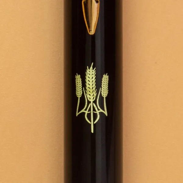Ручка шариковая Parker IM 17 UKRAINE Black GT BP Тризуб из колосков (22032_T059y) - Фото 3