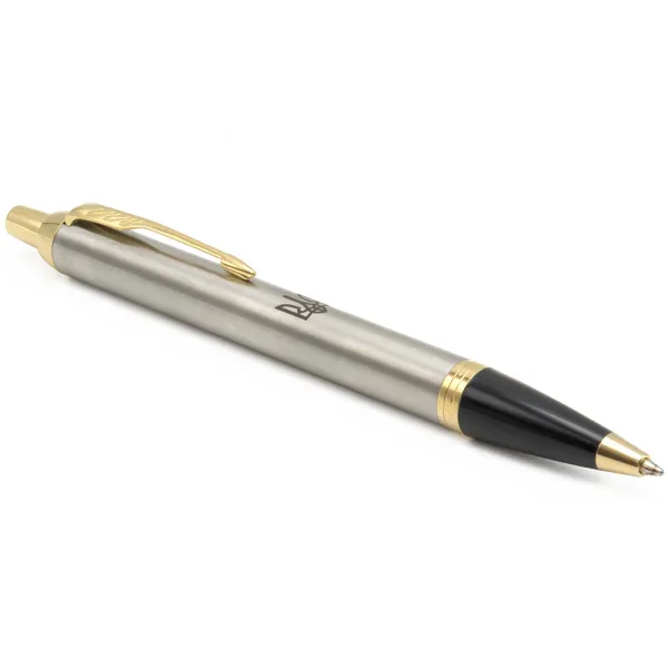 Ручка шариковая Parker IM 17 UKRAINE Brushed Metal GT BP Тризуб (22232_TR) - Фото 1