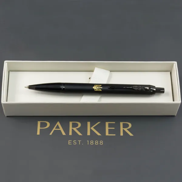Ручка шариковая Parker IM 17 UKRAINE Achromatic Black BT BP Тризуб (22932_TR) - Фото 1