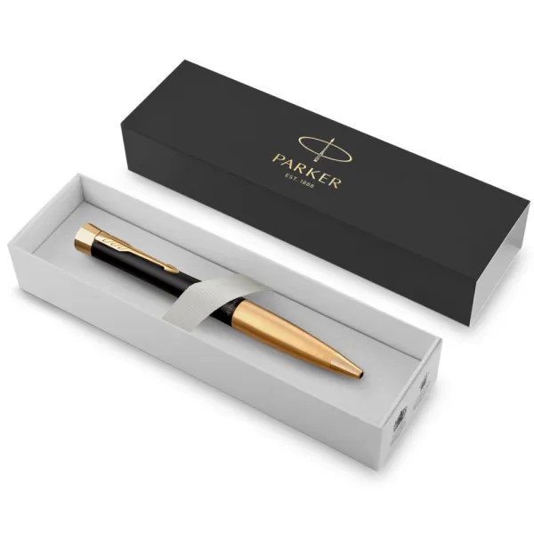 Ручка шариковая Parker URBAN 17 UKRAINE Muted Black GT BP Тризуб на торце (30035_TR) - Фото 1