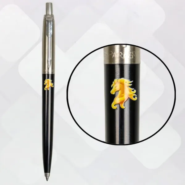 Ручка шариковая Parker JOTTER 17 Originals ZODIAC Black CT BP Золотой конь (15632_Z5030u) - Фото 5