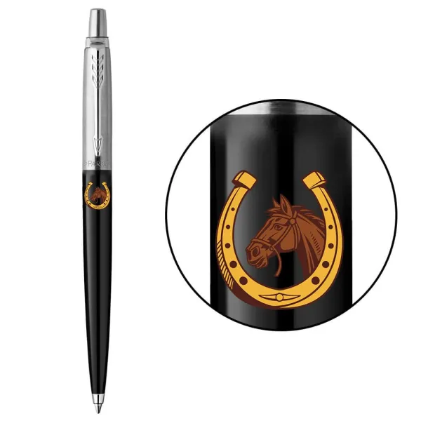 Ручка шариковая Parker JOTTER 17 Originals ZODIAC Black CT BP Конь з подковой (15632_Z5050u) - Фото 3