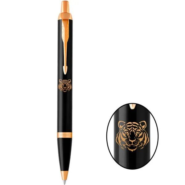 Ручка шариковая Parker IM 17 ZODIAC Black GT BP Тигр (22032_Z101y) - Фото 5
