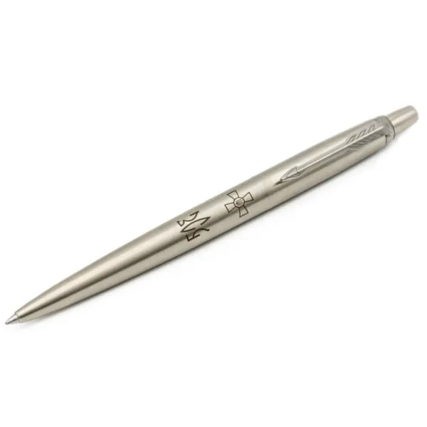 Ручка шариковая Parker JOTTER 17 ARMY SS CT BP Эмблема ВСУ + Тризуб ВСУ (16132_W101b) - Фото 1