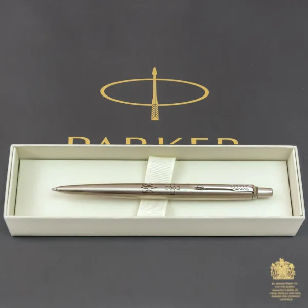 Ручка шариковая Parker JOTTER 17 ARMY SS CT BP Эмблема ВСУ + Тризуб ВСУ (16132_W101b) - Фото 4