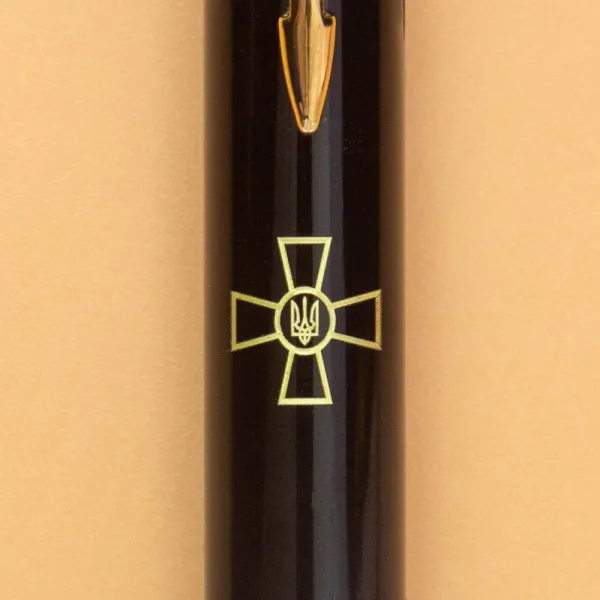 Ручка шариковая Parker IM 17 ARMY Black GT BP Эмблема ВСУ (22032_W001y) - Фото 4