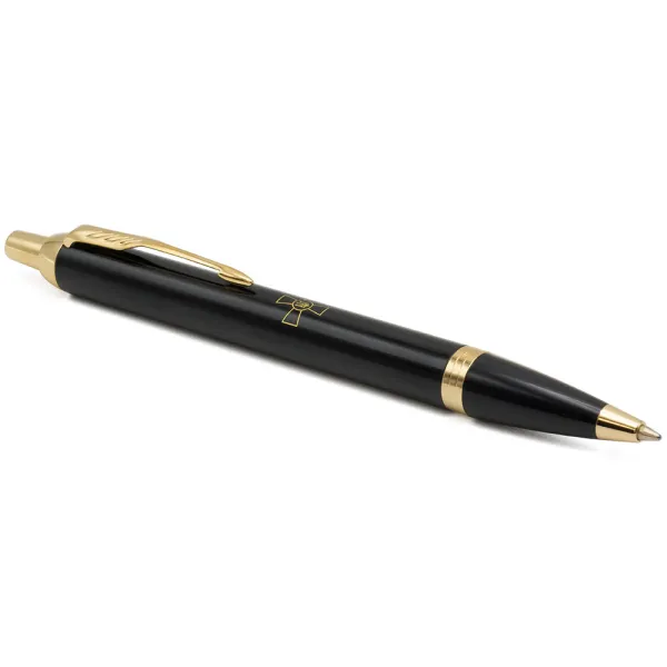 Ручка шариковая Parker IM 17 ARMY Black GT BP Эмблема ВСУ (22032_W001y) - Фото 5