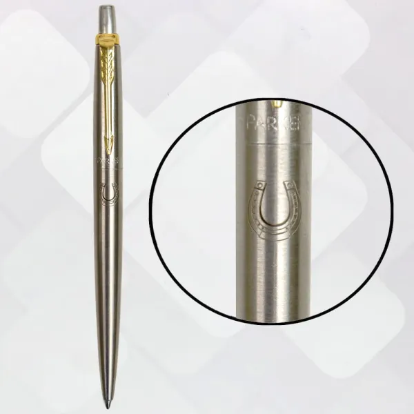 Ручка шариковая Parker JOTTER 17 DESIGN SS GT BP Подкова на счастье (16032_R106b) - Фото 3