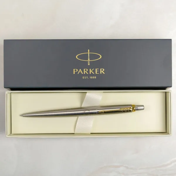 Ручка шариковая Parker JOTTER 17 DESIGN SS GT BP Подкова на счастье (16032_R106b) - Фото 5
