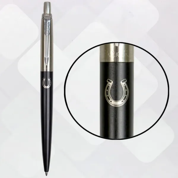 Ручка шариковая Parker JOTTER 17 DESIGN Bond Street Black CT BP Подкова на счастье (16232_R107w) - Фото 5