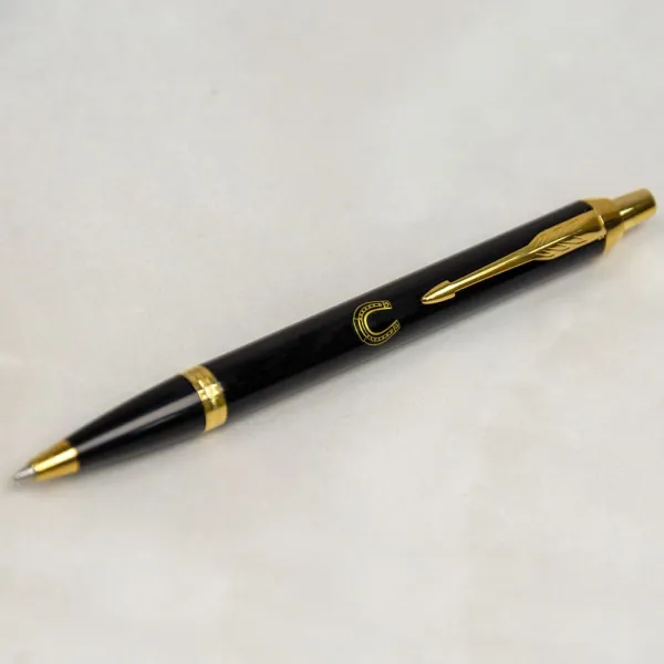 Ручка шариковая Parker IM 17 DESIGN Black GT BP Подкова на счастье (22032_R106y) - Фото 1