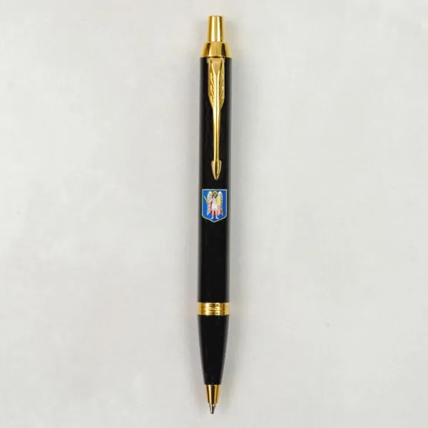 Ручка шариковая Parker IM 17 CITY Black GT BP Герб Києва (22032_C0010u) - Фото 5