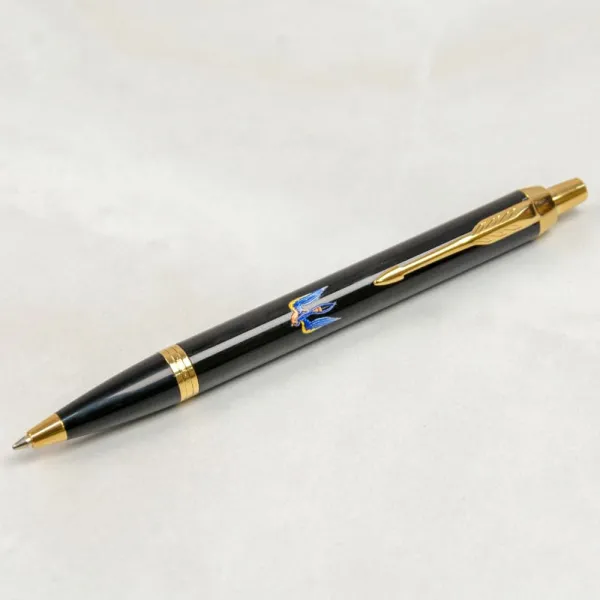 Ручка шариковая Parker IM 17 UKRAINE Black GT BP Тризуб-Ласточка (22032_T1230u) - Фото 3