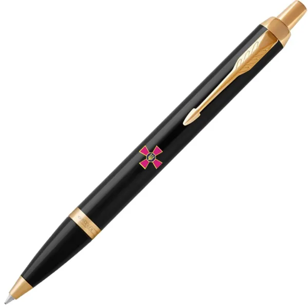 Ручка шариковая Parker IM 17 ARMY Black GT BP Эмблема ВСУ цветная (22032_W0010u) - Фото 1