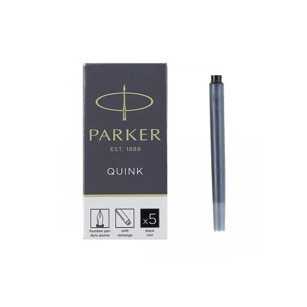 Картриджи Parker Quink 5 шт черные (11 410BK) - Фото 1