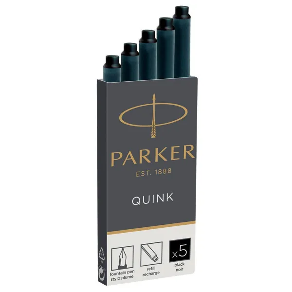 Картриджи Parker Quink 5 шт черные (11 410BK) - Фото 1