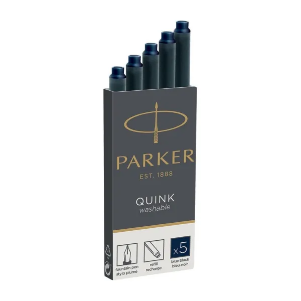 Картриджи Parker Quink 5 шт темно синие (11 410BLB) - Фото 3