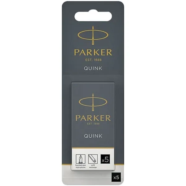 Картриджи Parker Quink 5 шт черный блистер (11 416BK) - Фото 5